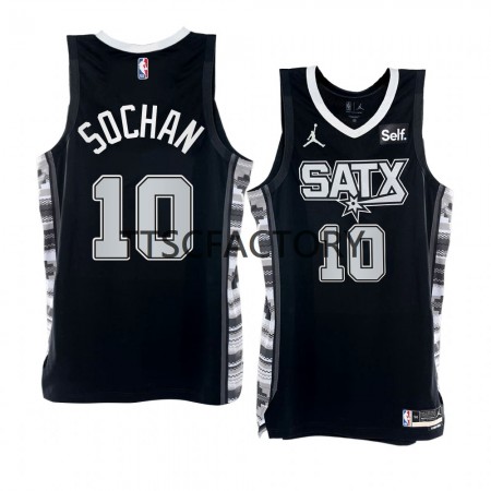 Dres San Antonio Spurs Jeremy Sochan 10 Nike 2022-23 Statement Edition Crno Swingman - Muške